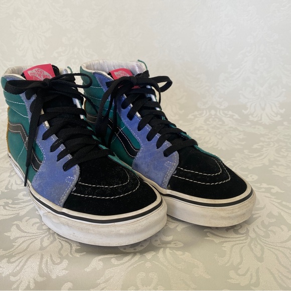 Vans Sk-8 High-tops, unisex, Multicolor colorblock yellow, green, blue and black - Picture 1 of 7